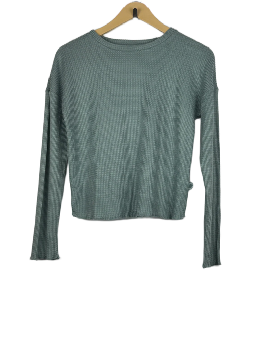 Winter Crop Tops | Primark | Preloved Branded | Ice Blue Polyester | Premium | OTS Thrift Store Islamabad Pakistan