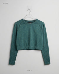 WORK OUT (WCT-538) Long-Sleeve Crop Top