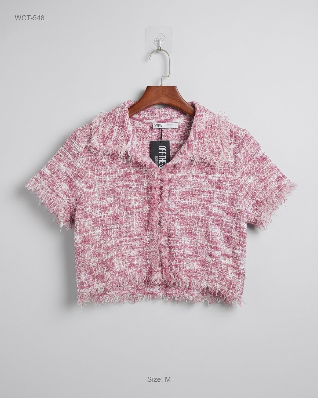 Zara (WCT-548) Cropped Tweed Shirt