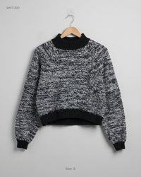 Threadbare (WCT-551) Cropped Mock Neck Sweater