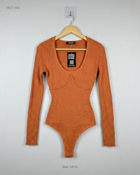 MISSGUIDED (WCT-552) Ribbed Long-Sleeve Bodysuit