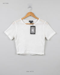 PRETTY LITTLE THING (WCT-555) Textured Knit Crop Top