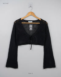 Primark (WCT-557) Crochet Tie-Front Crop Shrug