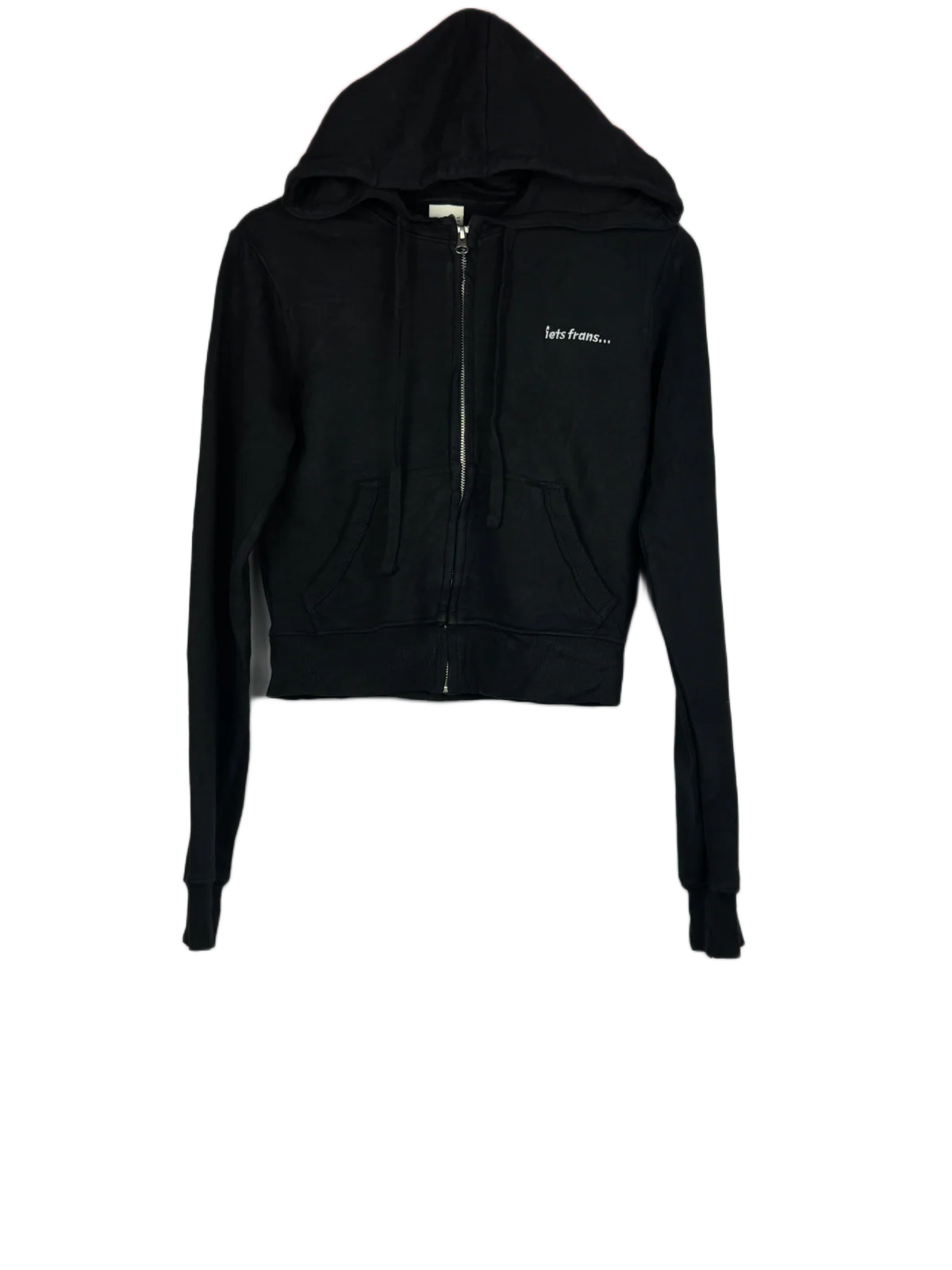 Premium Condition Winter Crop Tops | Preloved Ietsfrans | Black Cotton | Thrift Shop for Women Karachi Pakistan | OTS