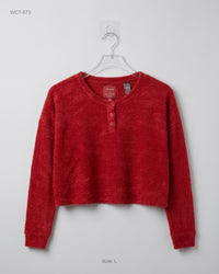 Primark (WCT-573) Crop Henley Knit Top