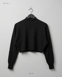 New Look (WCT-574) Mock Neck Crop Sweater