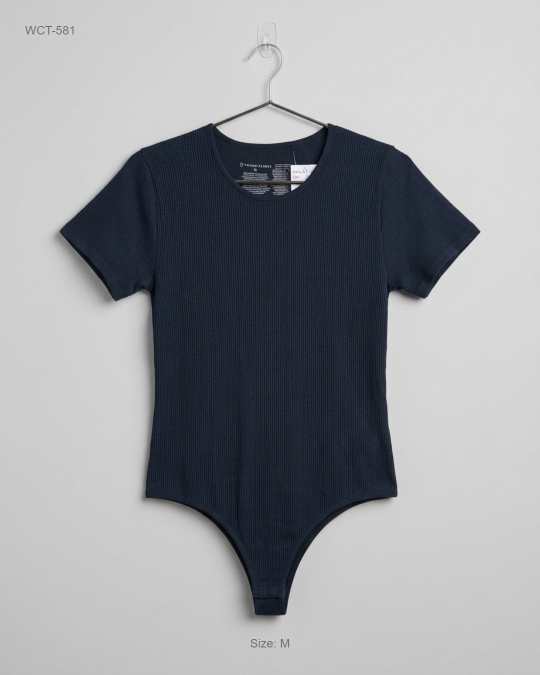 Primark Black Ribbed Short-Sleeve Bodysuit buy preloved clothing online Pakistan