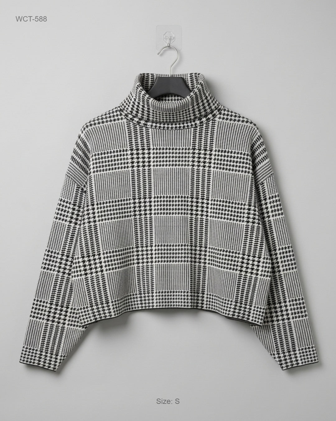 Zara Black & White Cropped Turtleneck Sweater buy preloved clothing online Pakistan
