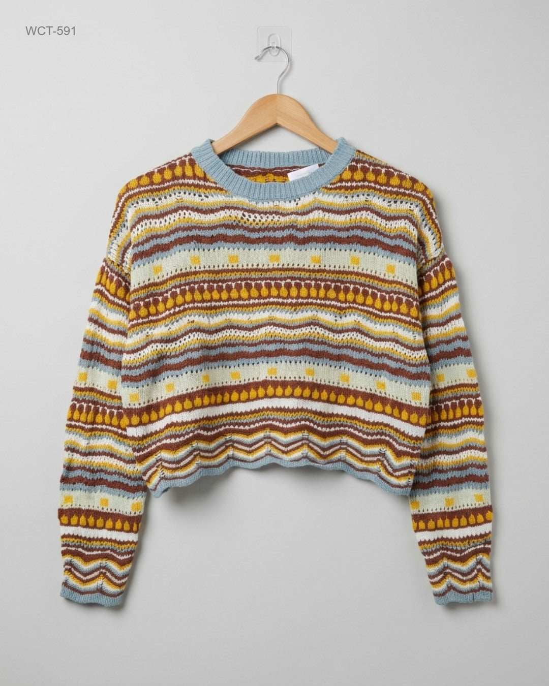 CUT LABEL Multi Cropped Knit Sweater buy preloved clothing online Pakistan