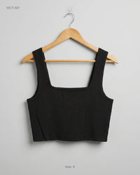 Divided (WCT-597) Square-Neck Ribbed Crop Top