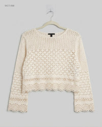 CUT LABEL (WCT-598) Crochet Crop Top