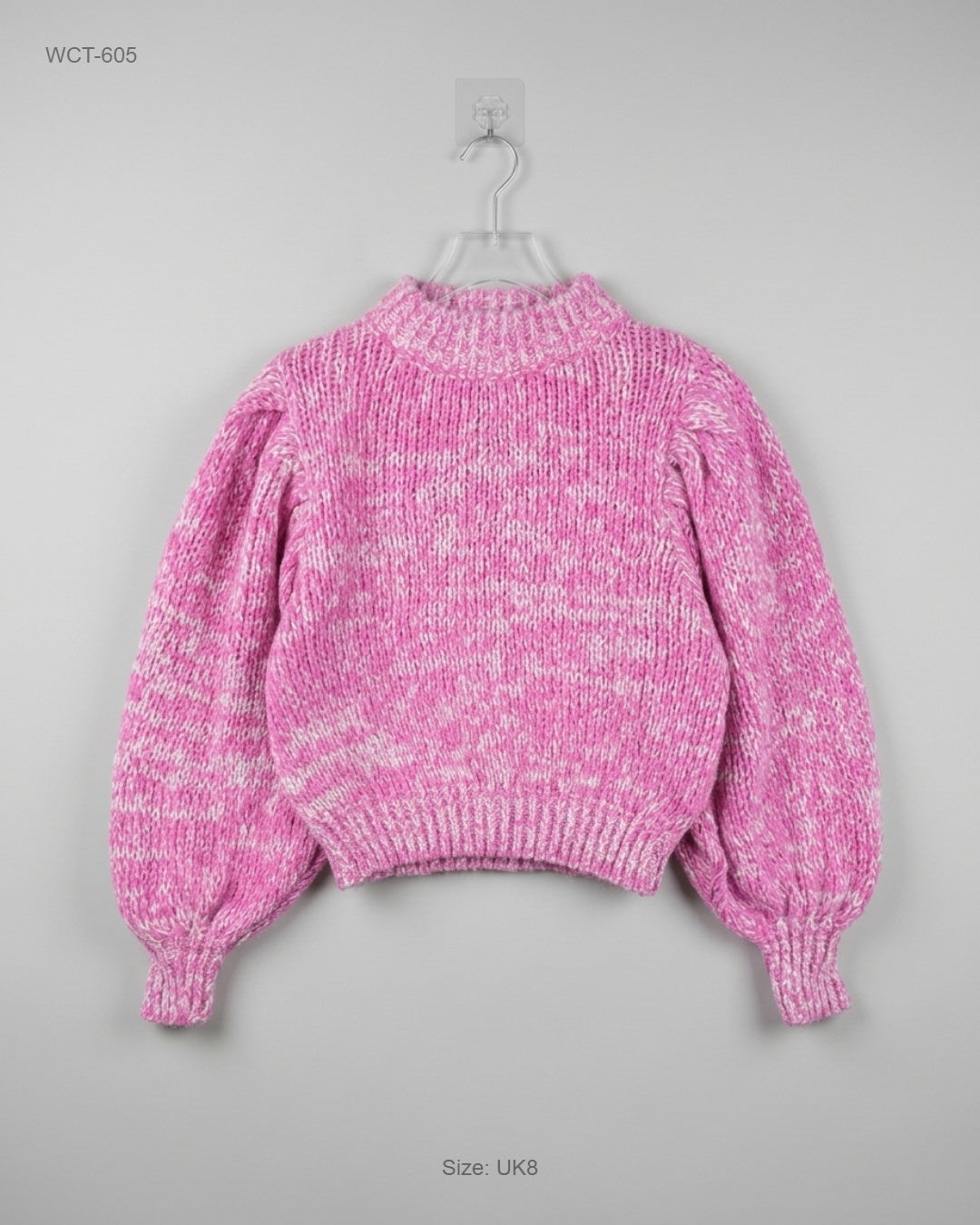 ASOS (WCT-605) Puff-Sleeve Chunky Knit Sweater