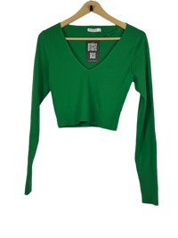 Green Winter Crop Top by Stradiva Rius (WCT-62)