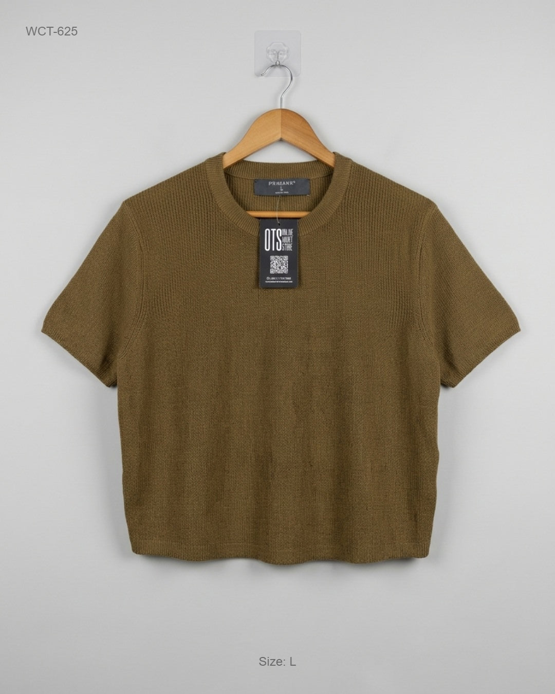 Primark Brown Knitted Short-Sleeve Top buy preloved clothing online Pakistan