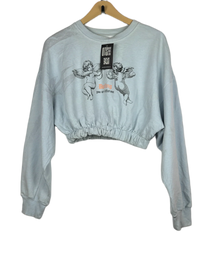 Ice Blue Winter Crop Top by Bershka (WCT-63)
