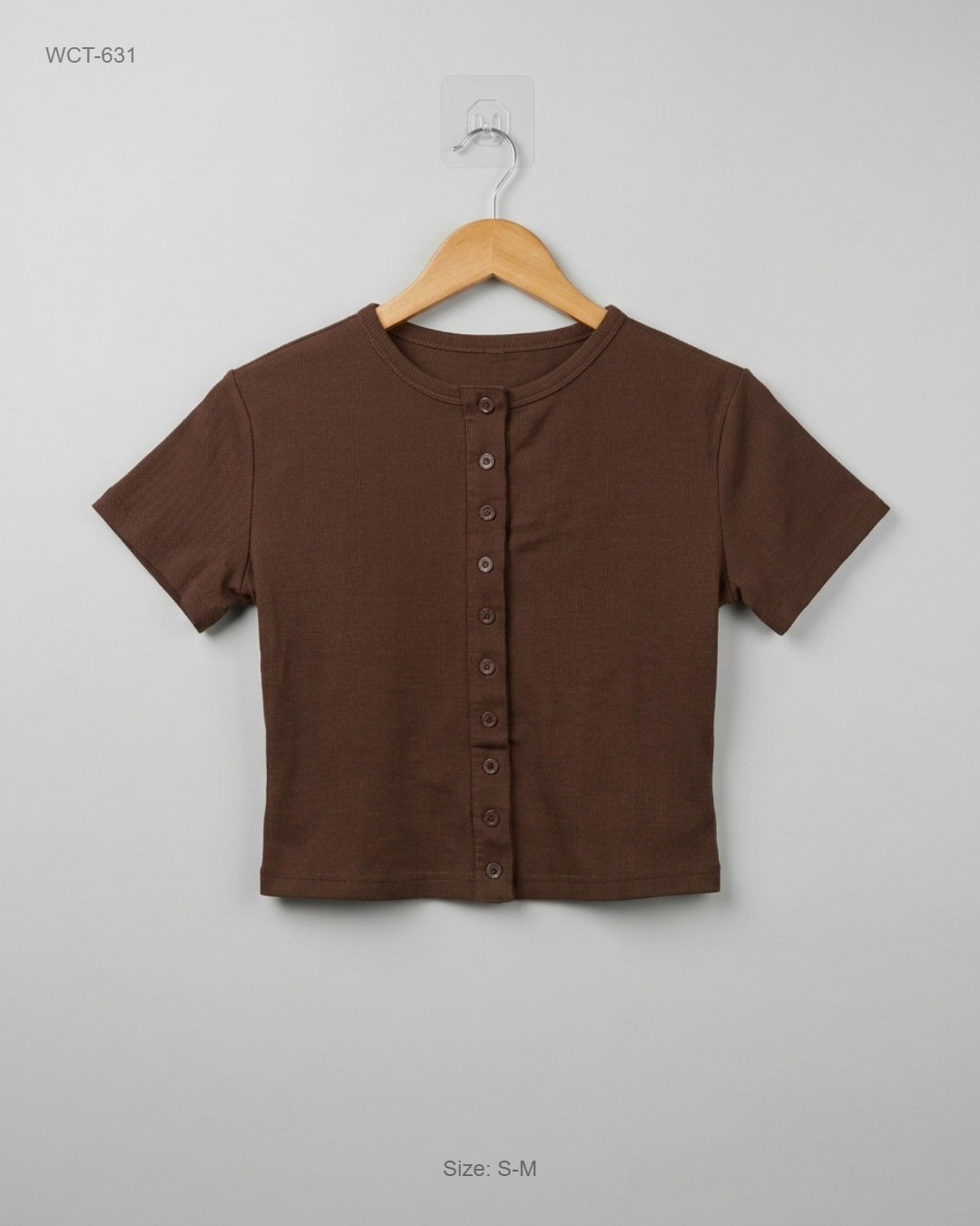 Katch Me (WCT-631) Button-Down Ribbed Top