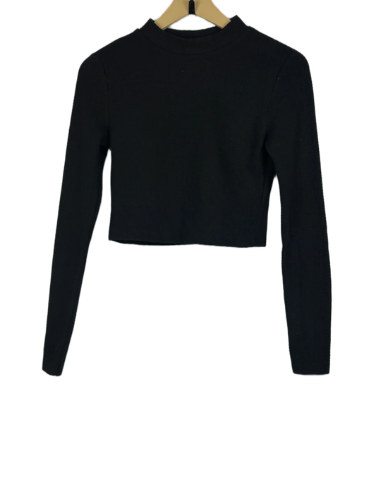 Winter Crop Tops | H&M | Preloved Branded | Black Cotton | Premium | OTS Thrift Store Lahore Pakistan