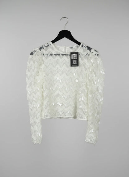 White Winter Crop Top by Zara (WCT-68)