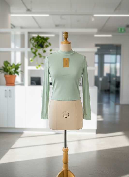 LIGHT GREEN Winter Crop Tops by H&M (WWCT-69)