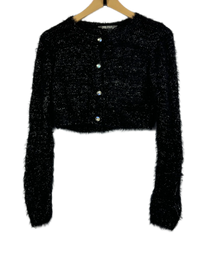Black Winter Crop Top by Kids (WCT-70)
