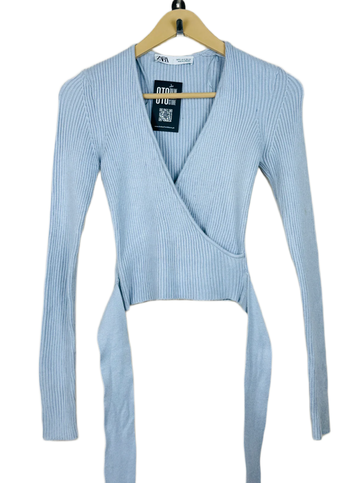 Ice Blue Winter Crop Top by Zara (WCT-74)