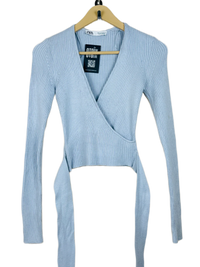 Ice Blue Winter Crop Top by Zara (WCT-74)