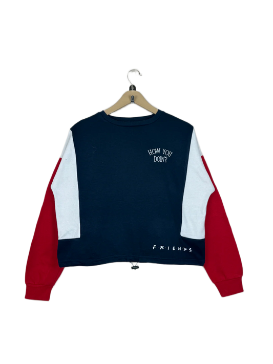 Shop Premium Winter Crop Tops by Friends | Preloved Branded Clothes | Navy Blue Polyester | Women | OTS Thrift Store Karachi Pakistan