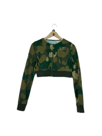 Army Green Winter Crop Top by Unknown (WCT-82)