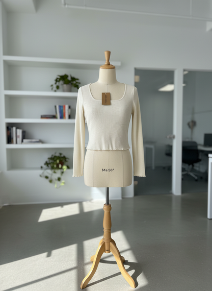 White Winter Crop Tops by UNKNOWN (WWCT-82)