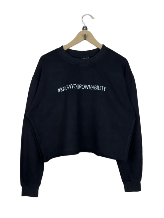 Winter Crop Tops | Phoebe Hagan | Preloved Branded | Black Cotton | Premium | OTS Thrift Store Peshawar Pakistan