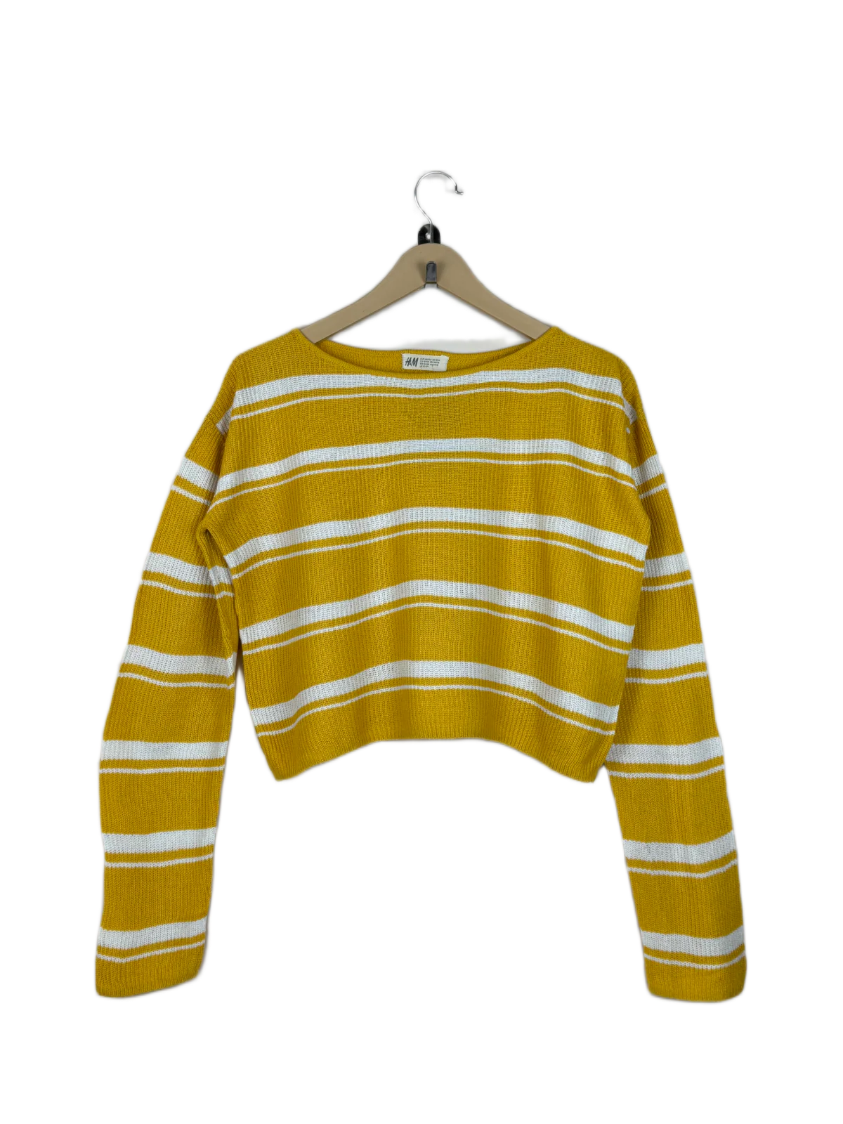 Excellent Condition Winter Crop Tops | Preloved H&M | Mustered Acrylic | Thrift Shop for Women Islamabad Pakistan | OTS