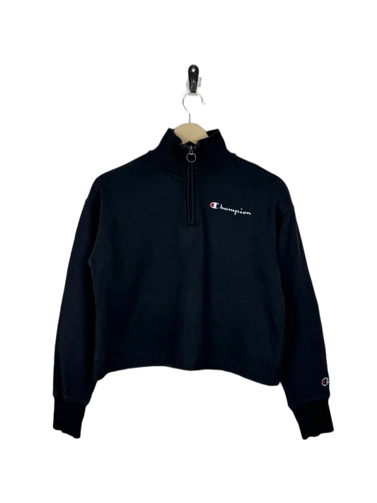 Secondhand Branded Winter Crop Tops by Champion, Navy Cotton fabric, Premium condition, for Women - Online Thrift Shop Lahore Pakistan