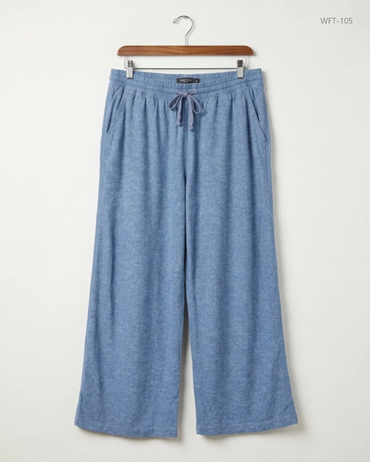 Premium Condition Women Flapper Trouser | Preloved Marks & Spencer | Blue Viscose | Thrift Shop for Islamabad Pakistan | OTS