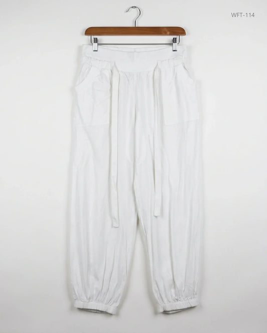 UK Imported secondhand Women Flapper Trouser - SIMPLY BE brand, White Cotton, Premium condition, for - Online Thrift Store Islamabad Pakistan