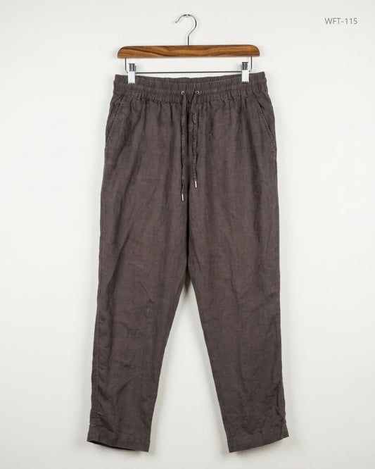 Preloved Premium Women Flapper Trouser by H&M, Brown Cotton for - OTS Thrift Shop Peshawar Pakistan