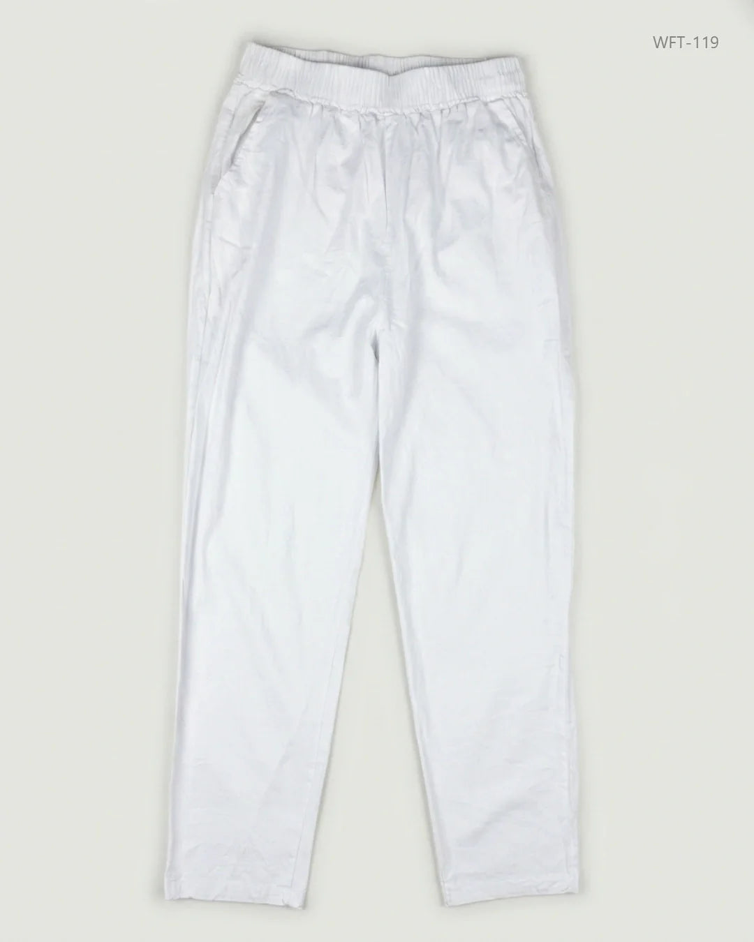 UK Imported secondhand Women Flapper Trouser - CUT LABEL brand, White Cotton, Premium condition, for - Online Thrift Store Islamabad Pakistan