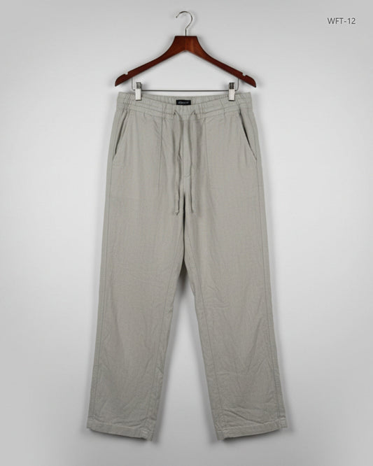 Women Flapper Trouser | IGNIA | Preloved Branded | Beige Cotton | Premium | OTS Thrift Store Lahore Pakistan