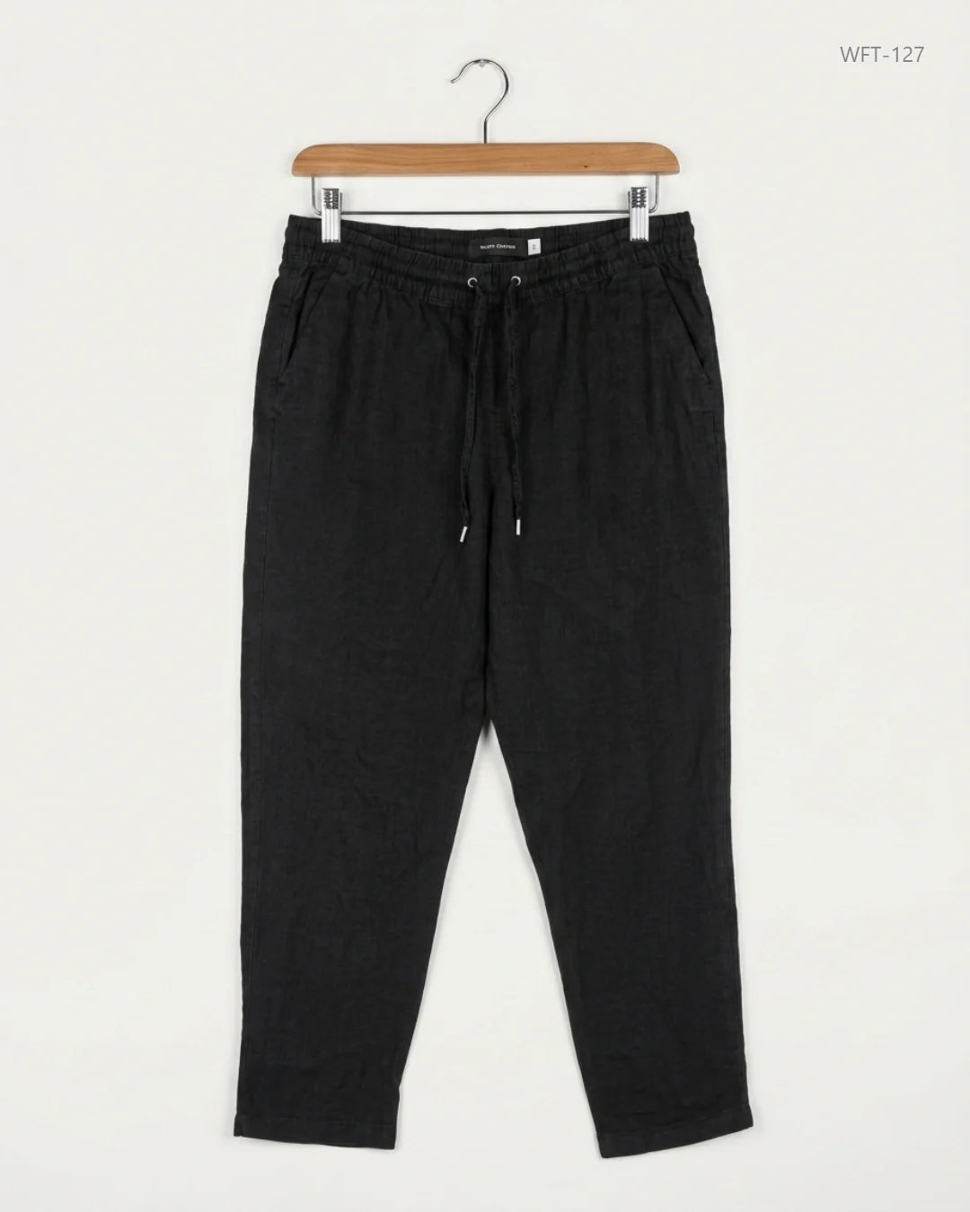Preloved Premium Women Flapper Trouser by H&M, Black Cotton for - OTS Thrift Shop Karachi Pakistan