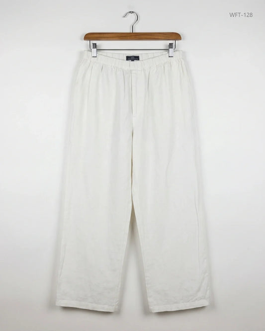 Women Flapper Trouser | F&F | Preloved Branded | OffWhite Cotton | Premium | OTS Thrift Store Islamabad Pakistan