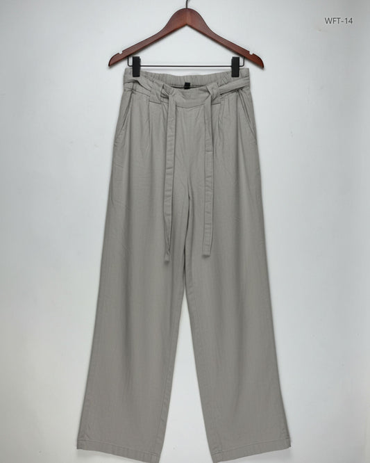 UK Imported secondhand Women Flapper Trouser - H&M brand, Beige Cotton, Premium condition, for Womens - Online Thrift Store Peshawar Pakistan
