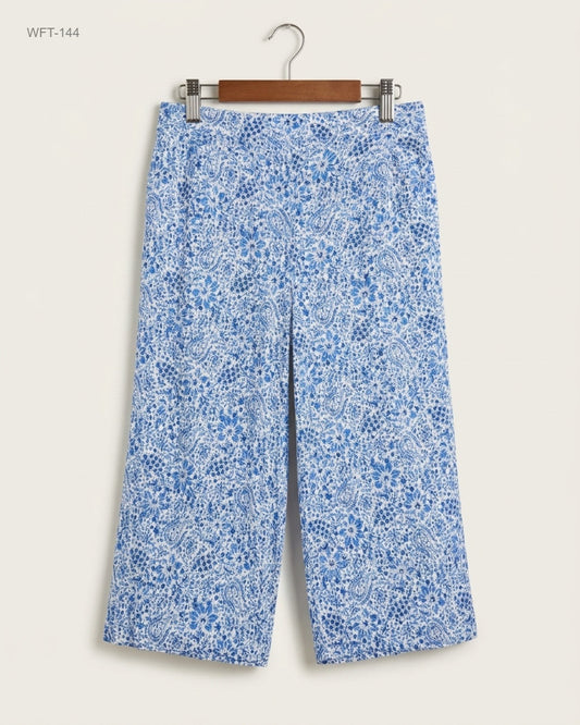 Premium Condition Women Flapper Trouser | Preloved Mango | Blue Viscose | Thrift Shop for Lahore Pakistan | OTS