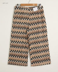 Papaya (WFT-147) Wide-Leg Chevron Trousers
