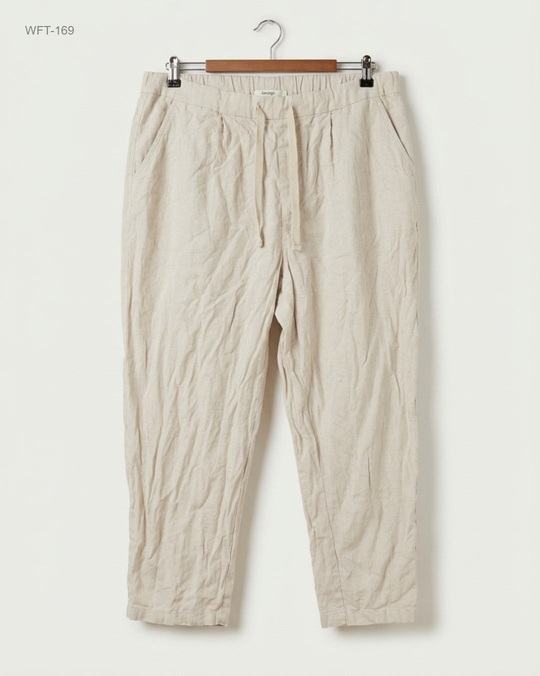 George (WFT-169) Linen-Blend Drawstring Trousers