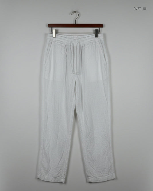 UK Imported secondhand Women Flapper Trouser - F&F brand, White Viscose, Premium condition, for Womens - Online Thrift Store Lahore Pakistan