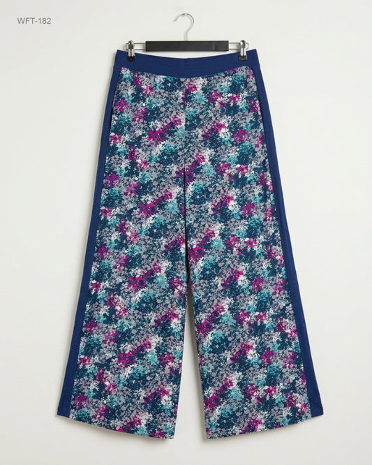 Secondhand Branded Women Flapper Trouser by Unknown, Blue Polyester fabric, Premium condition, for - Online Thrift Shop Karachi Pakistan