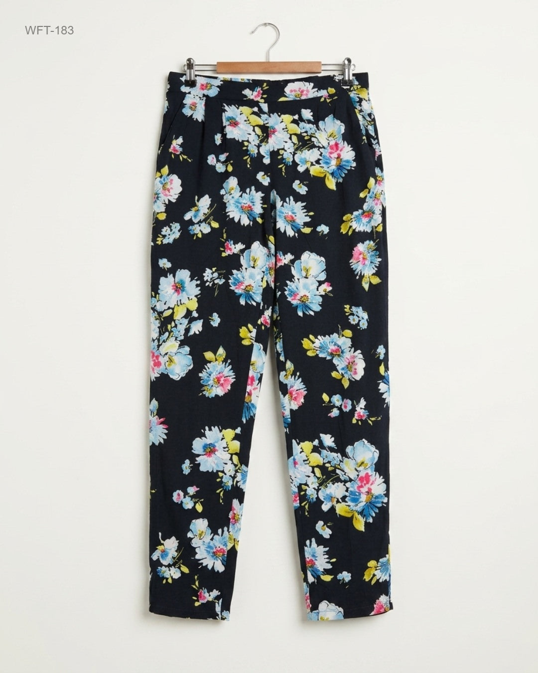 Papaya (WFT-183) Floral Print Tapered Trousers