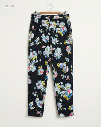 Papaya (WFT-183) Floral Print Tapered Trousers