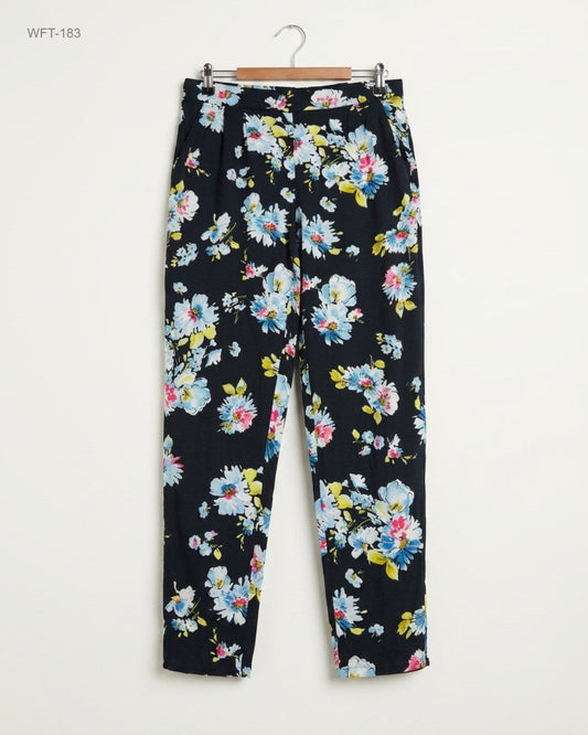 Secondhand Branded Women Flapper Trouser by Papaya, Black Cotton fabric, Premium condition, for - Online Thrift Shop Karachi Pakistan