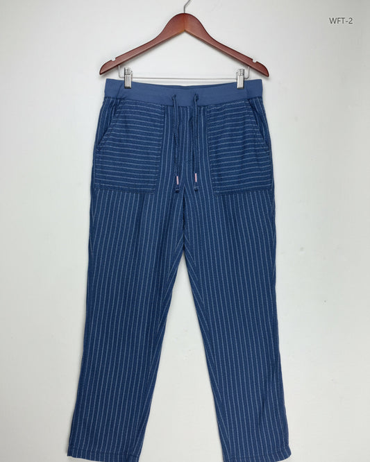 Shop Premium Women Flapper Trouser by Write Stuff | Preloved Branded Clothes | Blue Viscose | Womens | OTS Thrift Store Peshawar Pakistan