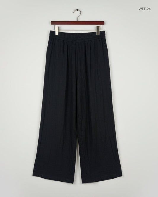 UK Imported secondhand Women Flapper Trouser - UKNOWN brand, Black Cotton, Premium condition, for Womens - Online Thrift Store Karachi Pakistan